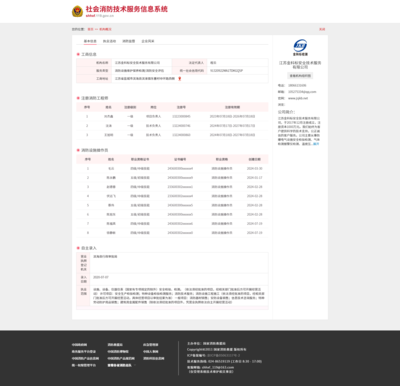 金科标消防资质证书
